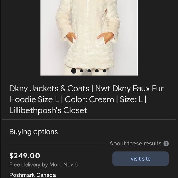 DKNY
FAUX FUR JACKET WITH WAIST AND HOOD - Winter jacket XS - Picture 11 of 13